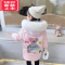 可莉允女童羽绒服2022新款洋气儿童加厚中长款棉服外套女宝宝冬季袄子潮
