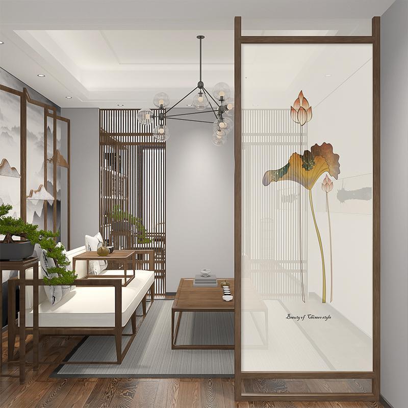 BONJEAN新中式屏风隔断客厅卧室遮挡家用办公室卧室现代简约半透明座屏高清大图