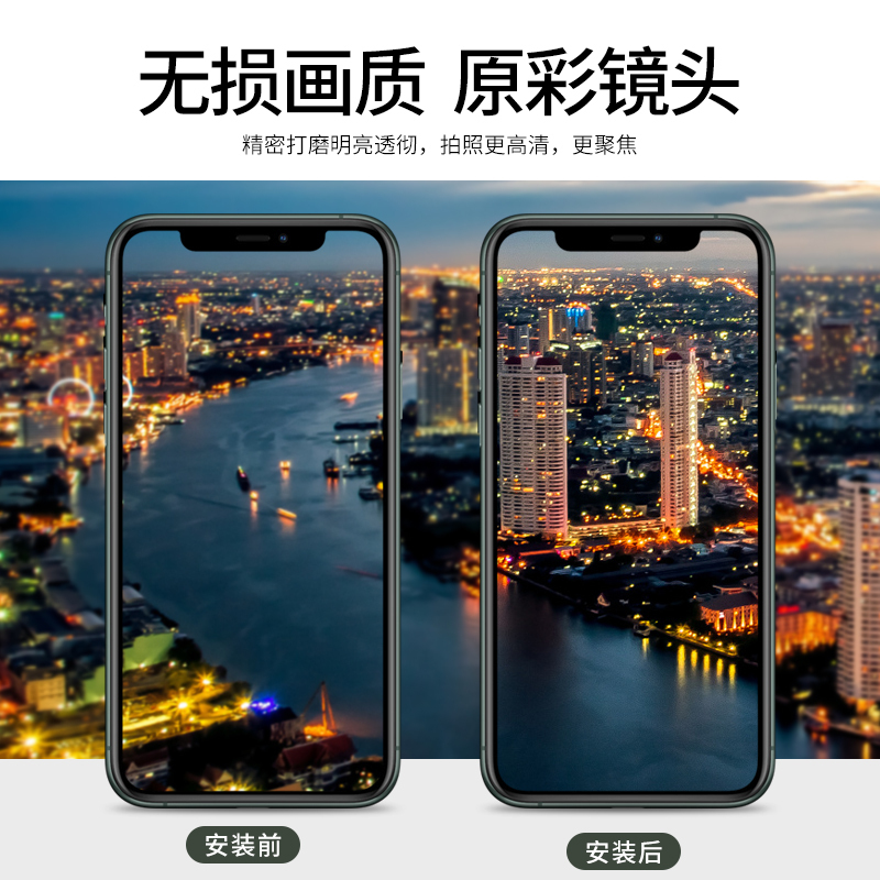 iPhone12镜头膜苹果12promax后摄像头保护贴膜全包保护圈苹果iPhone 11镜头膜[两片装]