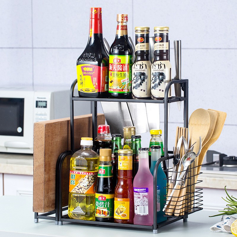 调料架子置物架厨房用品收纳架调味料调料架放调味品储物架挂刀架收纳
