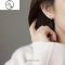JiMi小巧珍珠耳夹蚊香盘耳环无耳洞耳饰法式复古无痛耳饰硅胶耳夹气质