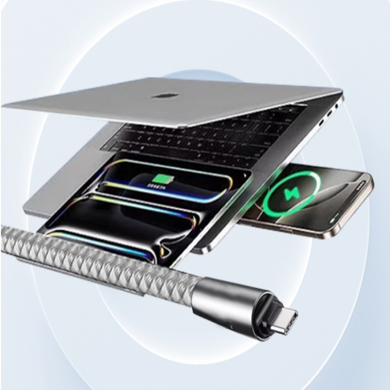 LOOMOO乐默 多功能挂绳超级快充数据线 LCB-395 白色 货期1周高清大图