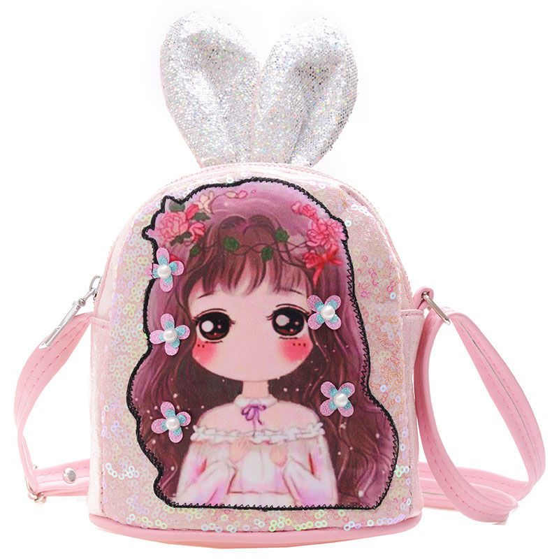 新款包包儿童书包可爱小公主卡通包包粉红色小公主