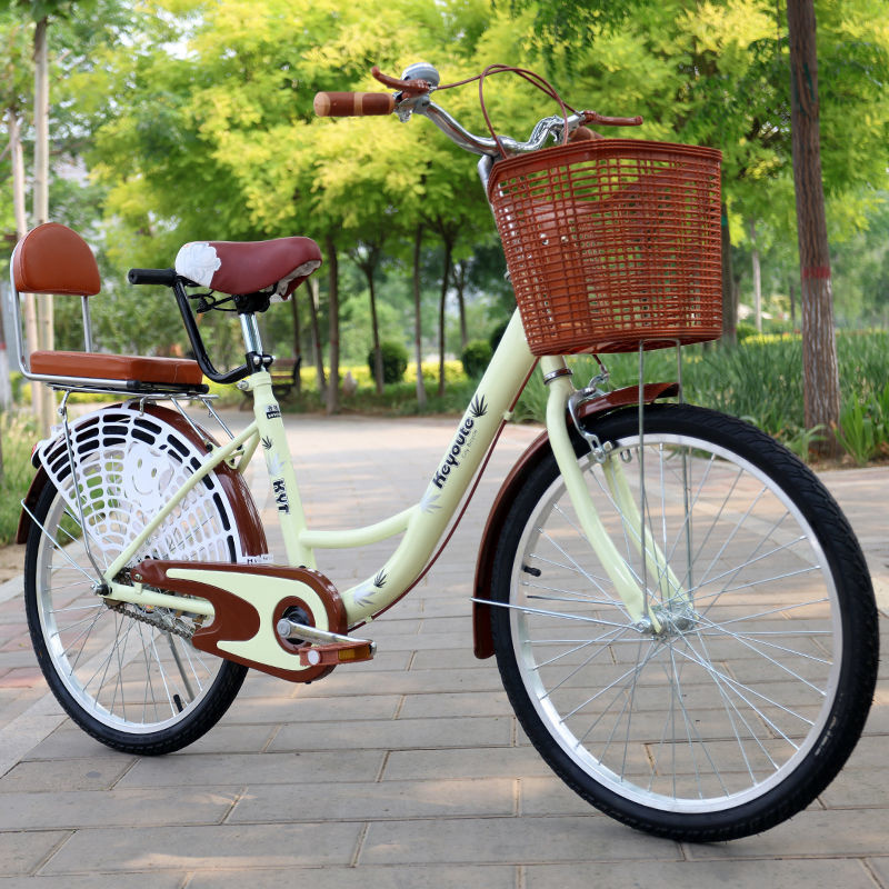 自行车女式24寸22寸通勤单车城市代步轻便成人男女学生淑女单速车