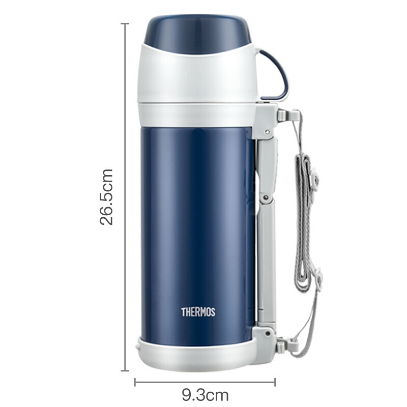 膳魔师 (THERMOS)FFW-1000真空不锈钢保温壶 户外运动旅行壶1L一杯两用