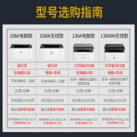 惠普 (HP)136W黑白激光多功能一体机无线打印复印扫描三合一体机无线打印机一体机无线家用学生打印机惠普打印机一体机替M126NW/136A/136NW/136WM