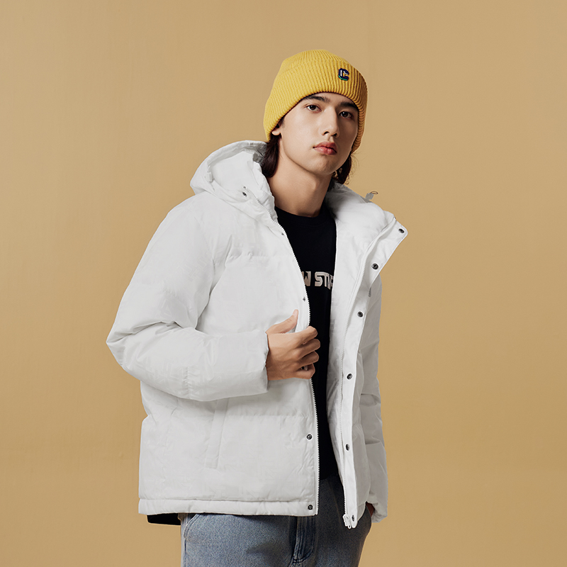 361°羽绒服男冬季男士加厚保暖连帽短羽绒服宽松休闲运动外套高清大图