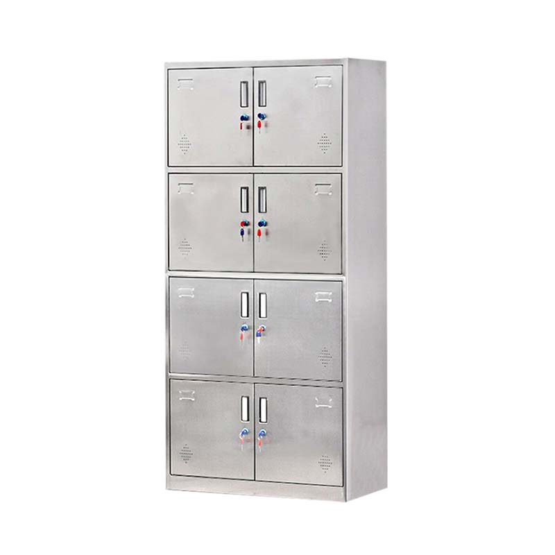 悦宸威不锈钢员工储物柜文件柜存放柜子更衣柜存包柜八门更衣柜