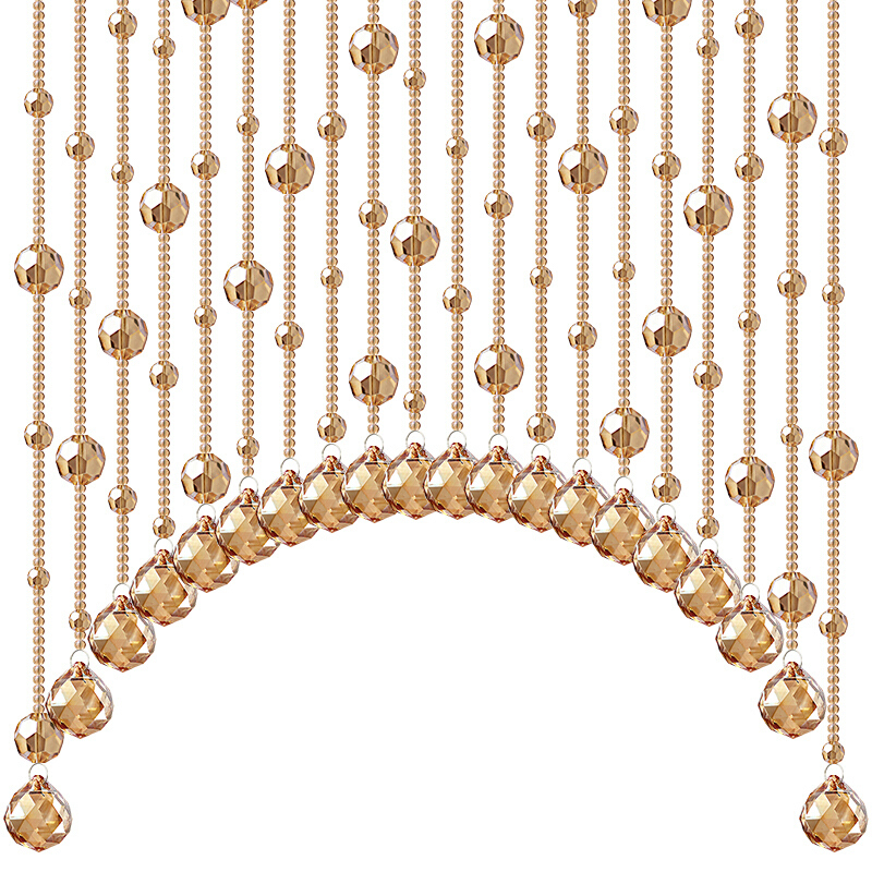 珠帘隔断帘水晶帘子客厅玄关卧室成品窗帘装饰过道风水免打孔帘