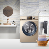 海尔（Haier） 海尔洗衣机滚筒 10公斤大容量家用直驱变频烘干洗烘一体 滚筒洗干一体机 G100728HB14G
