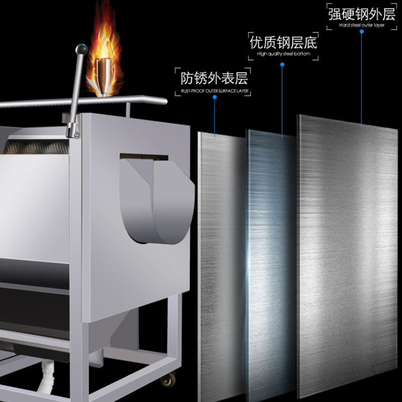 元杉立式毛棍清洗去皮机380V/1.5KW/YS-1500