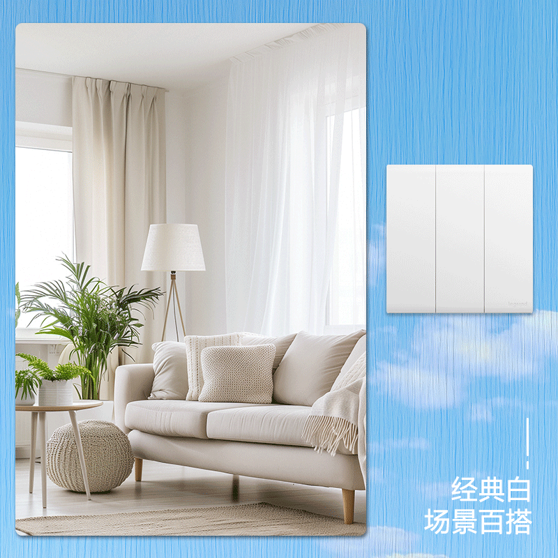 罗格朗/LEGRAND 三位单控开关 暗装 F6R/33/2/3A 个高清大图