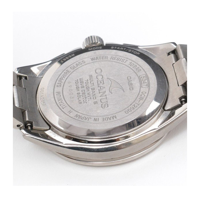 (CASIO)卡西欧海神系列OCW-T2600光动能六局电波对时钛材质表链蓝宝石镜面100米防水日韩品牌男士石英表