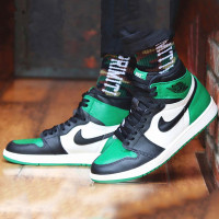 耐克 AIR Jordan 乔1 陈冠希联名白丝绸 倒钩 禁止转售 银河3M反光中帮潮流 男士篮球鞋