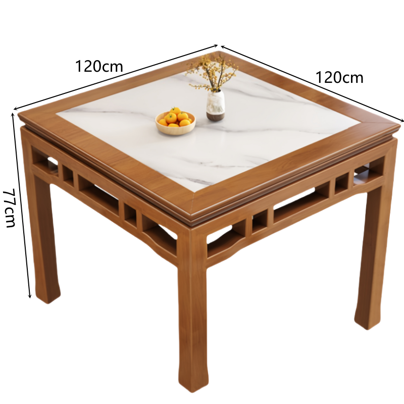 豫龙都 实木餐桌 一桌八椅 套高清大图