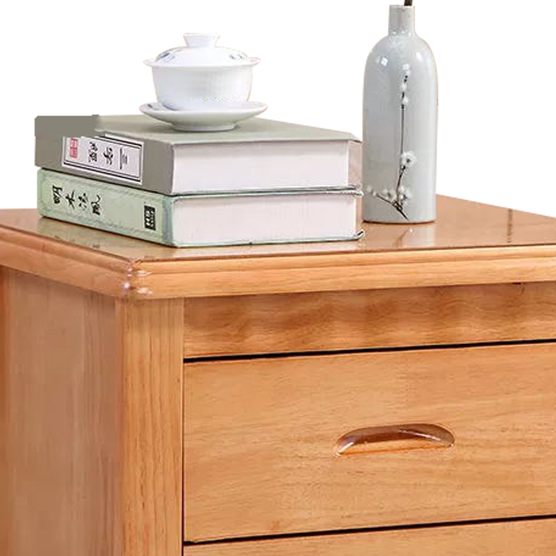 阿拉贡床头柜简约现代卧室床边储物柜标准款榉木色50*41*50cm