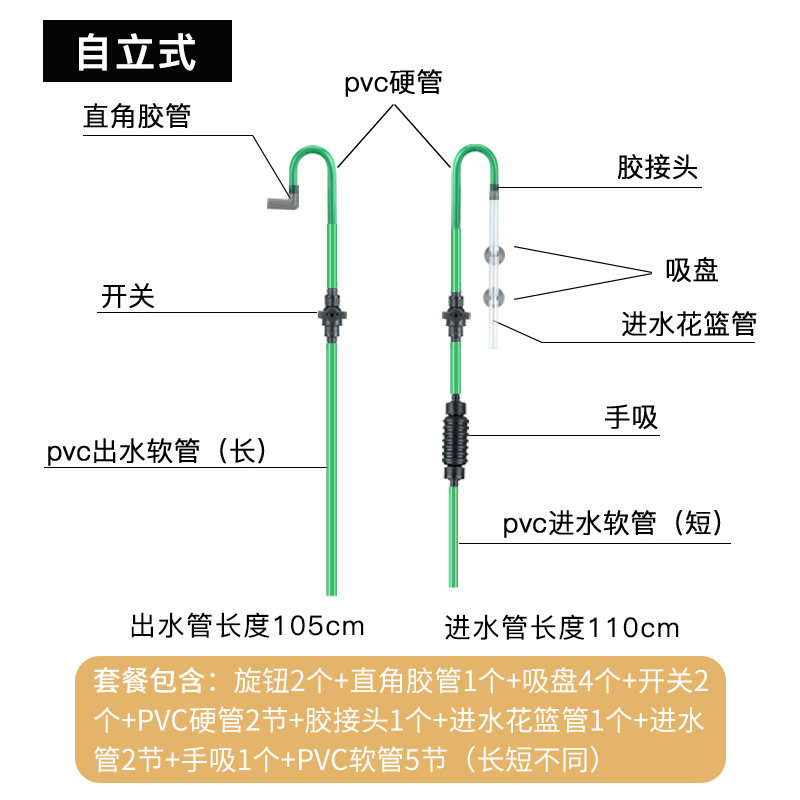 鱼缸过滤器三合一净水冲氧泵静音潜水泵水族箱外置瀑布式过滤设备_3 默认尺寸 XP-15/XP-17立式配套件
