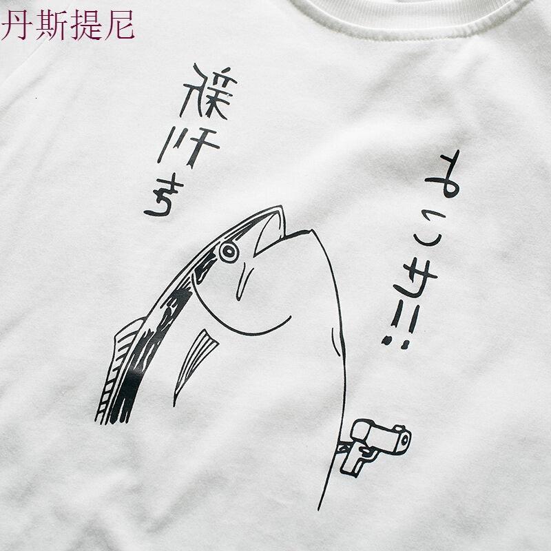 东京衣柜男装夏季新款个性涂鸦印花圆领休闲短袖T恤男韩版青年男t白色