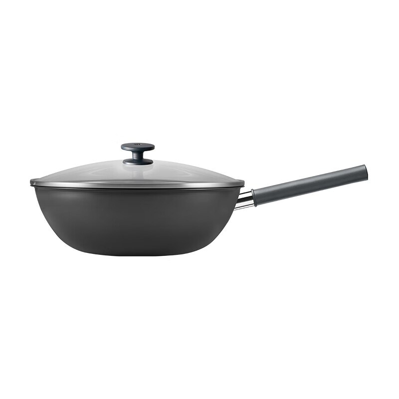 双立人 1034036 炒锅 有钛银光铁炒锅 30cm 大口径炒菜锅 厨具电磁炉燃气通用