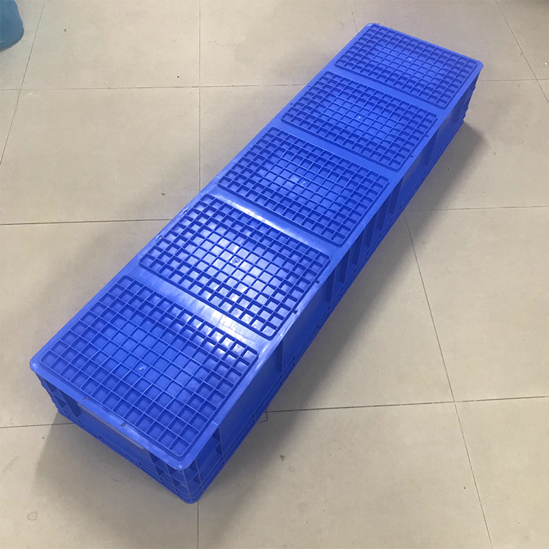 千苏QS-SN124045BL加厚大号物流箱工具储物筐收纳箱塑料周转箱+盖子 蓝色高清大图