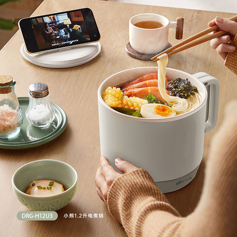小熊电热锅电煮锅蒸锅泡面火锅多功能多用途锅DRG-H12U3高清大图
