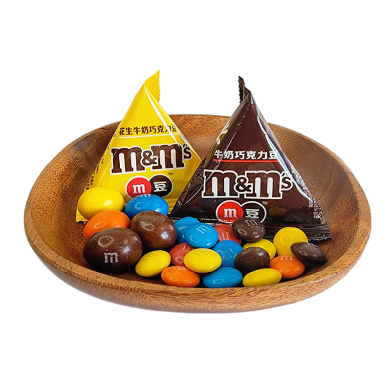 德芙M&M'S花生牛奶巧克力豆散装250g/500g三角包MM豆婚庆结婚喜糖零食品 M豆散装-混合 500g
