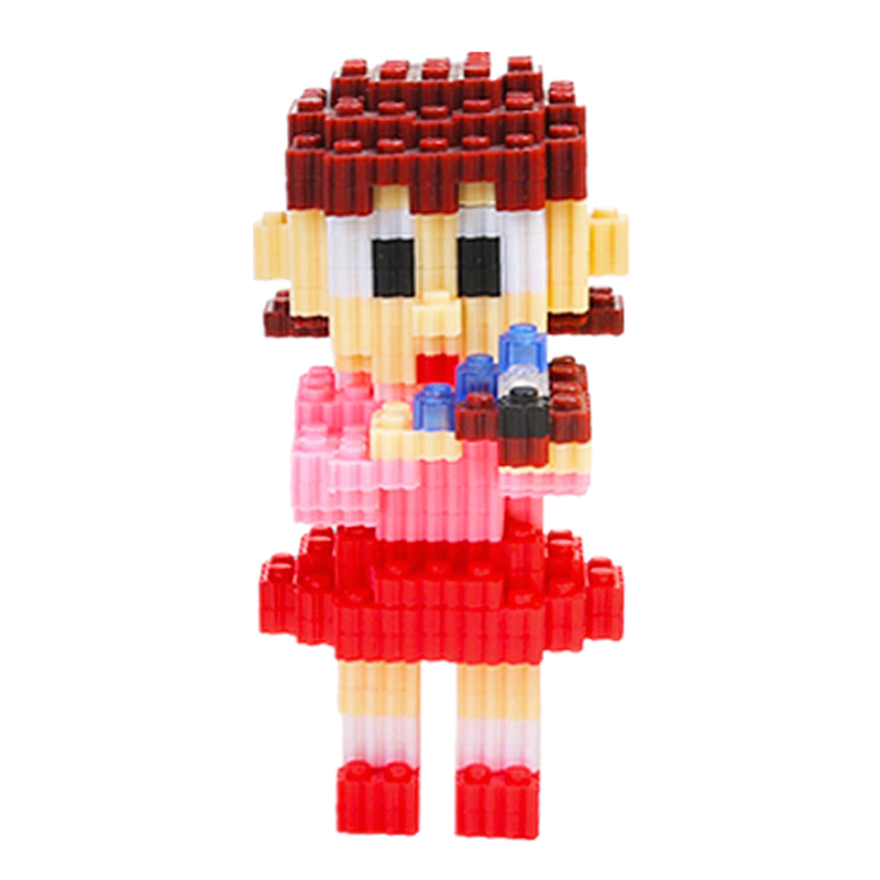 嗨彩拼 哆啦a梦新款网红同款微型小颗粒串联积木拼装玩具