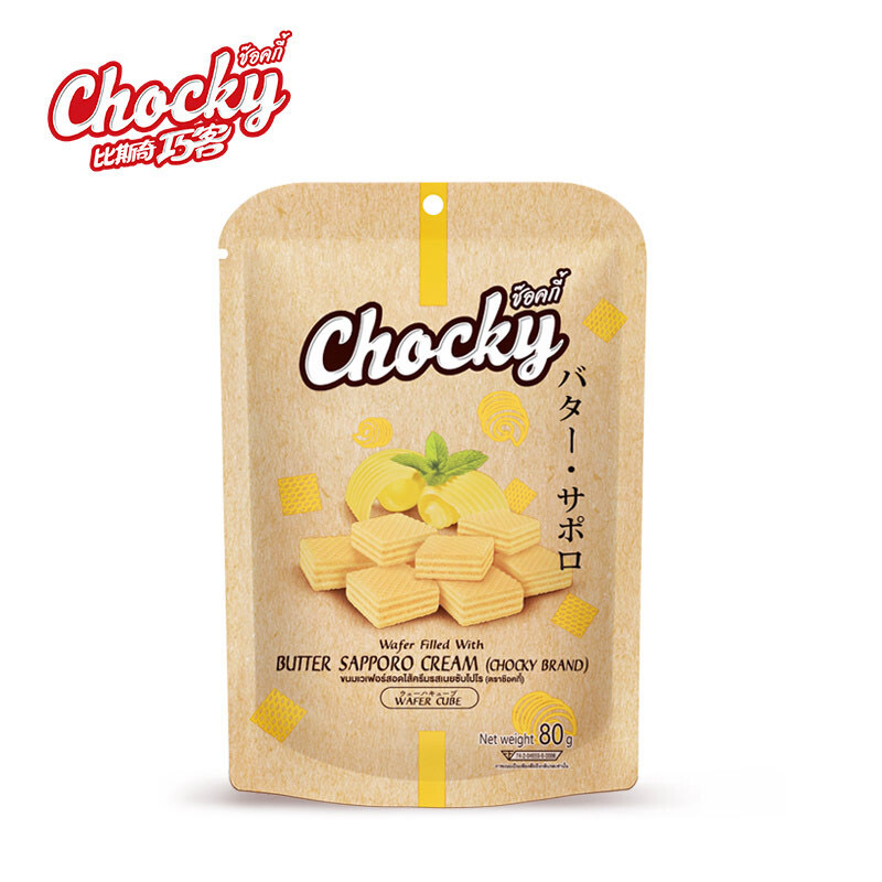 比斯奇果屋巧客札幌黄油味夹心威化饼干80g(6包/组)(298)