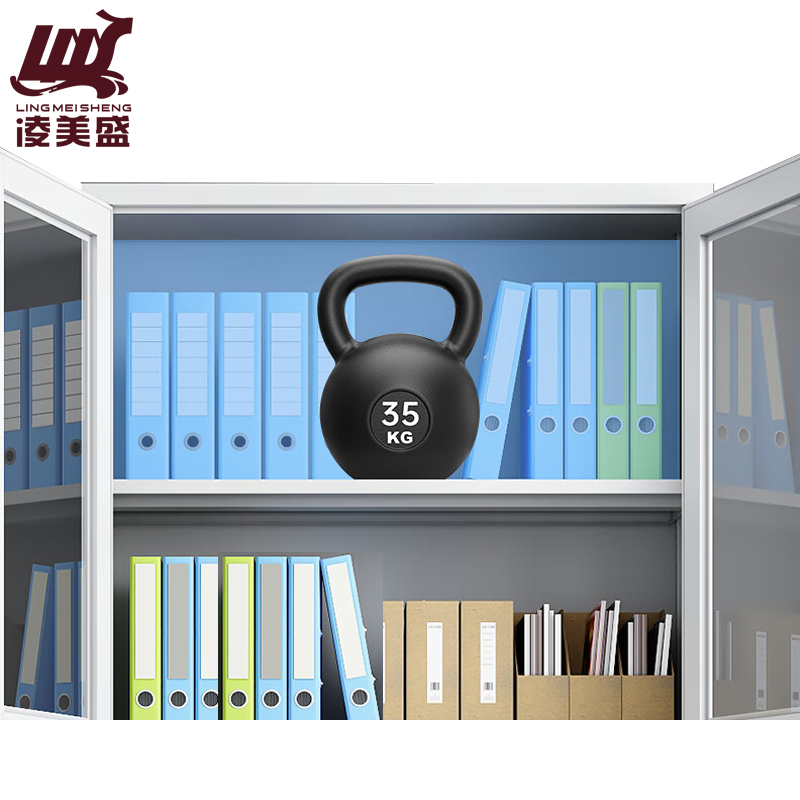 凌美盛 办公柜钢制铁皮柜中二斗文件柜LM-506/个高清大图