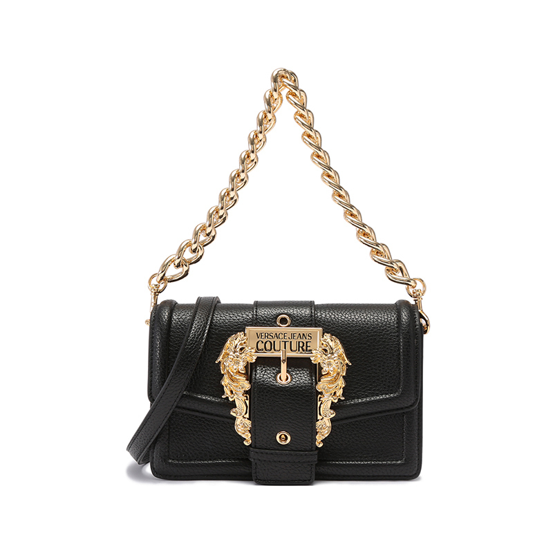 范思哲 versace jeans couture 女士搭扣手提单肩斜挎包链条包腋下包