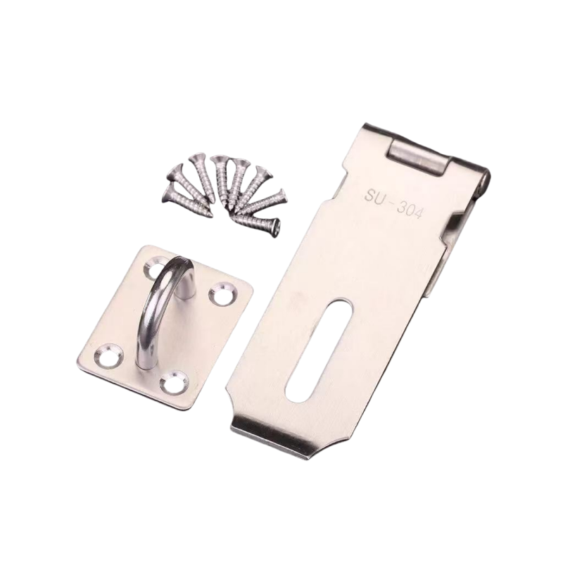 亭松 304不锈钢挂锁锁扣搭扣 4寸 105mm(配螺丝) 个高清大图