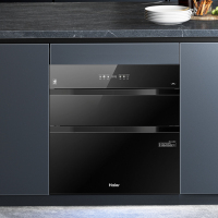 海尔(Haier)消毒柜嵌入式 130L三门三抽大容量 家用消毒碗柜 紫外线+光波巴氏消毒新升级 婴儿奶瓶EB130
