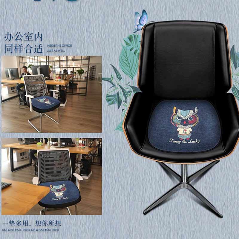 适用于汽车坐垫单张四季通用卡通可爱汽车座垫单片车垫四季垫单个汽车座套车座椅套全包围仿亚麻