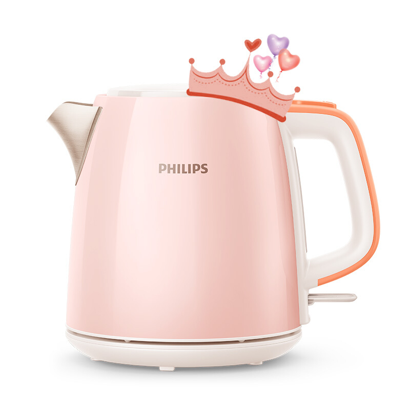 飞利浦(Philips)电热水壶 1.1L及以下小容量不锈钢电水壶 防干烧 保护水壶安全耐用优雅淡粉色HD9348/58高清大图