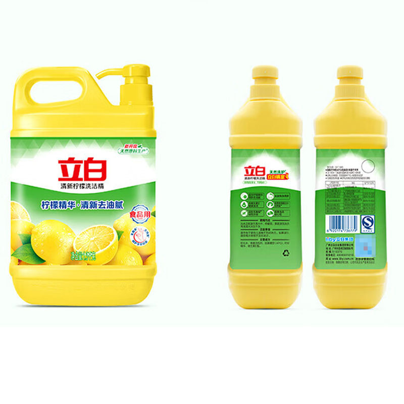 立白 清新柠檬味洗洁精大桶1.5kg 除味去油去腥 餐具净高清大图