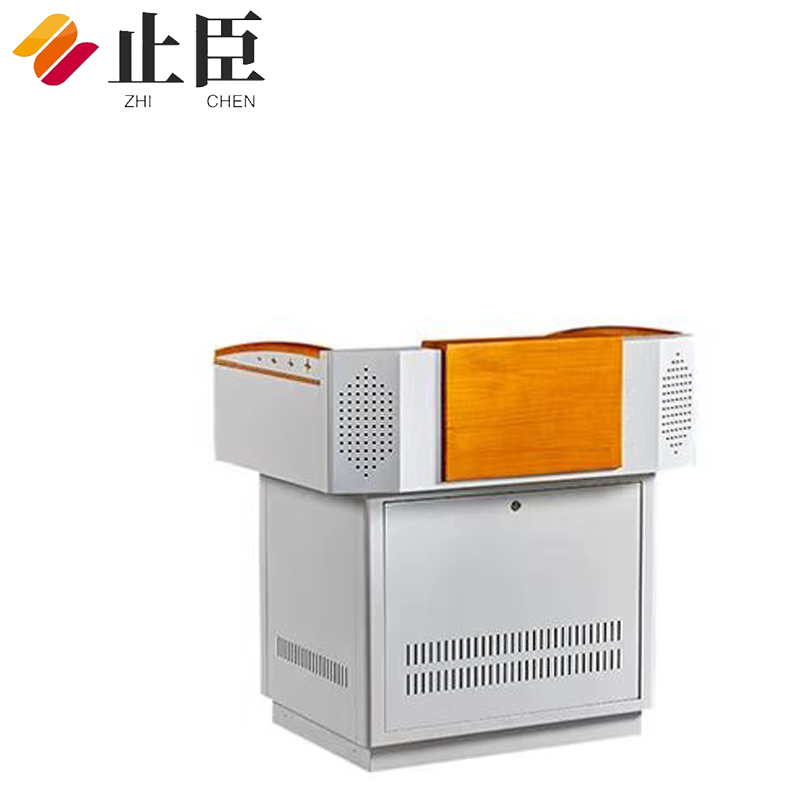 止臣 多媒体讲台 办公家具演讲台钢制多功能讲台桌多媒体多功能校园教师讲台 S8高清大图