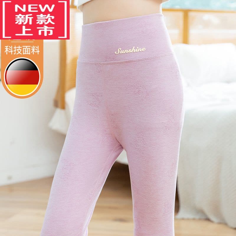 可莉允女童高腰保暖裤德绒内穿打底秋裤冬季棉毛裤儿童紧身高弹加厚绒裤图片