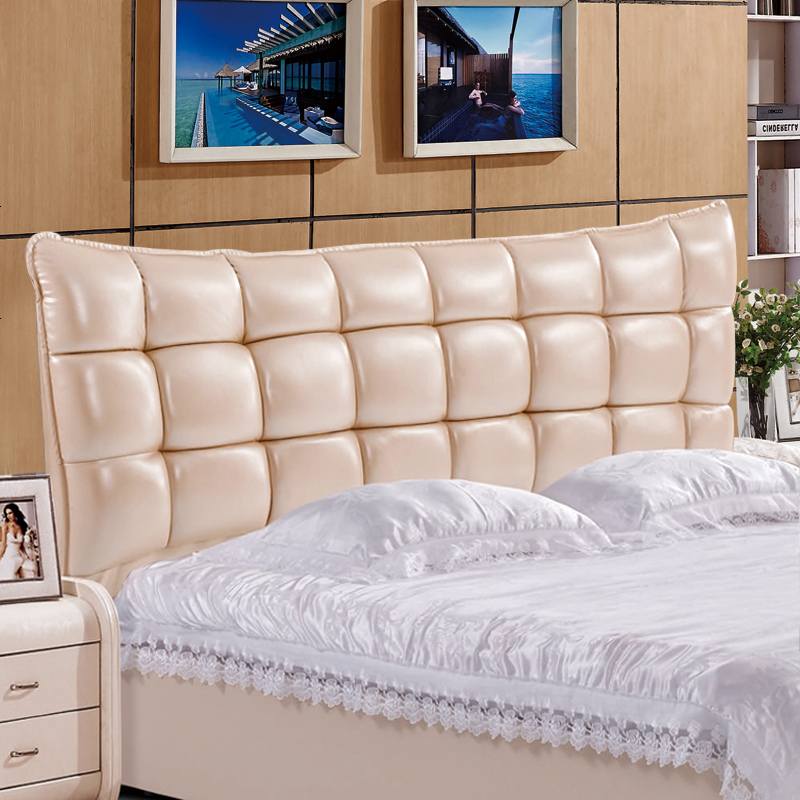 超薄床头板软包欧式白色双人床头简约床头靠背板真皮床头定制床头参数