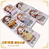 雅斯妮迷你娃娃玩具女孩软胶仿真胶皮娃时尚公主过家家叶罗丽粉色波点小裙