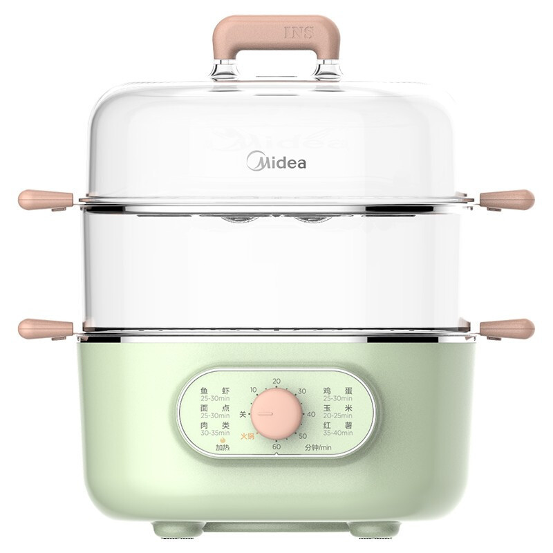 美的(Midea)电蒸锅 蒸蛋器 多功能家用大容量6L自动蒸菜锅 蒸汽神器蒸笼 颜值推荐蒸锅6升
