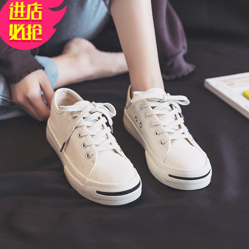 金三志代购 香港潮牌帆布鞋女2021年春季新款韩版ulzzang百搭低帮休闲潮板鞋帆布鞋
