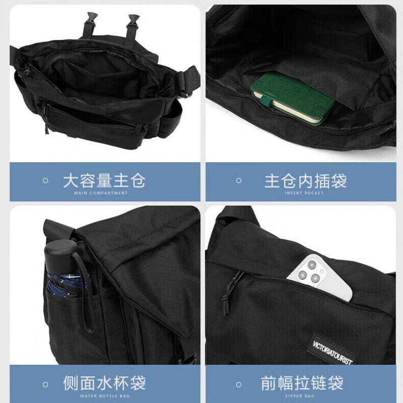 维多利亚旅行者潮流运动休闲单肩包斜挎包单肩差包5066黑_高清大图