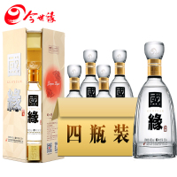 官方直营42度国缘四开500ml*4瓶整箱幽雅醇厚型白酒高端商务酒水