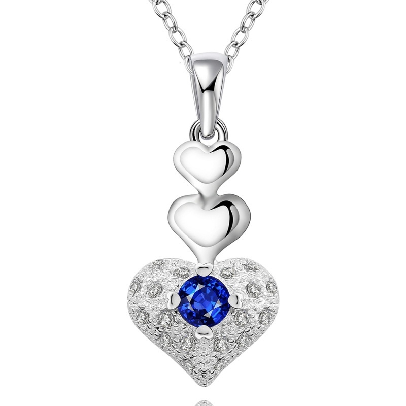 N640 Women Silver Necklace 镀925纯银女项链日韩版锁骨链潮人送女朋友七夕情人节礼物