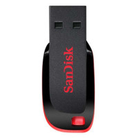 闪迪(SanDisk)酷刃(CZ50)U盘 USB2.0 高速迷你创意加密优盘 正品 32GB u盘 黑红色