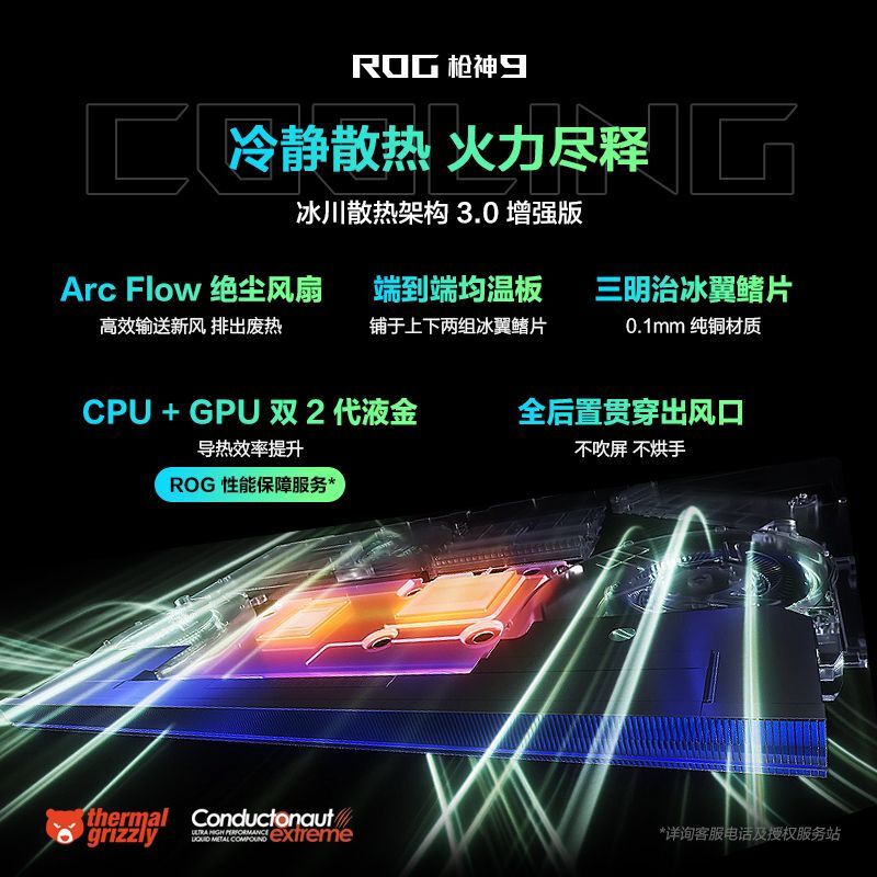 华硕(ASUS)玩家国度 ROG枪神9 16英寸 星云屏游戏本笔记本电脑 定制(Ultre9-275HX 液金导热 16G 1T RTX5060 2.5K 240Hz)高清大图