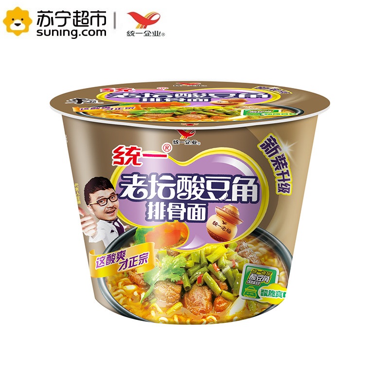 统一老坛 酸豆角排骨面 115g/桶