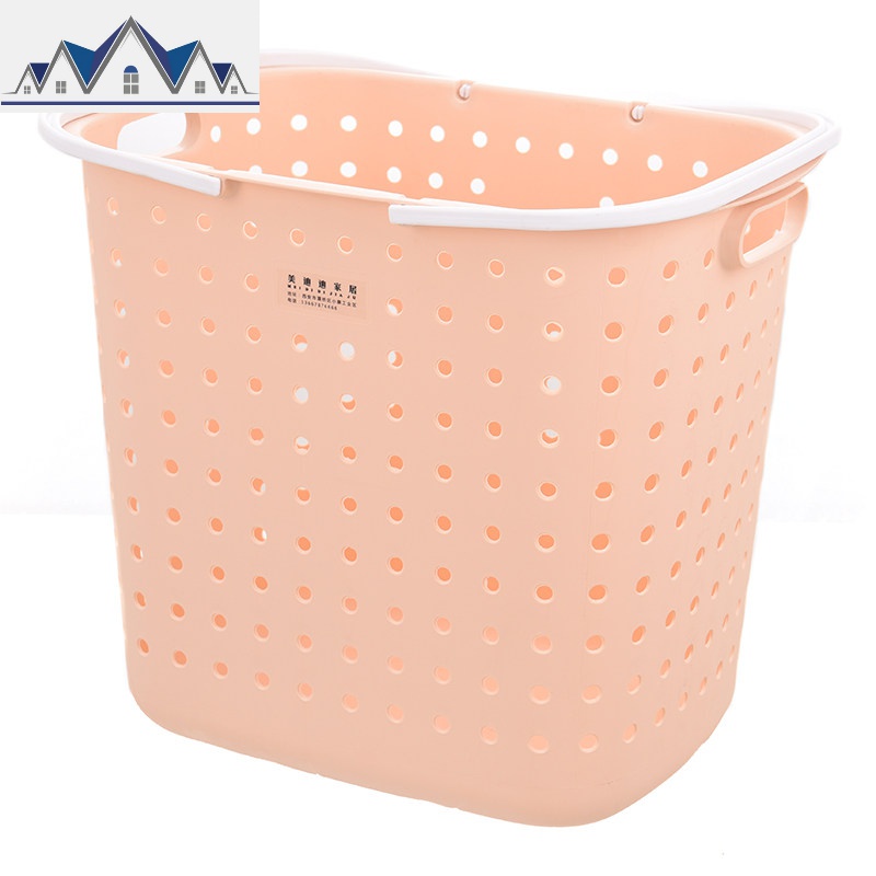 脏衣服收纳筐脏衣篮洗衣篮脏衣篓洗衣篮卫生间塑料脏衣服收纳筐篮 三维工匠收纳篮 单个大号-粉色