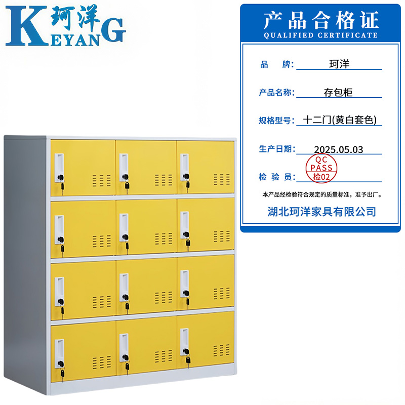 珂洋 存包柜 十二门(黄白套色) 台高清大图