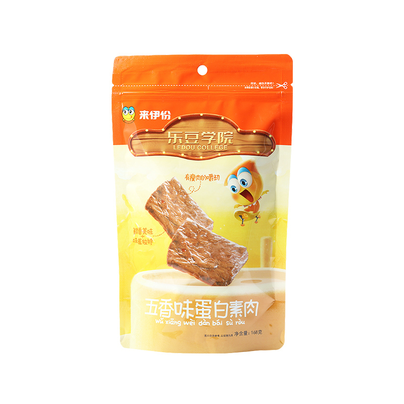 来伊份五香味蛋白素肉168g豆干素食豆制品零食小吃